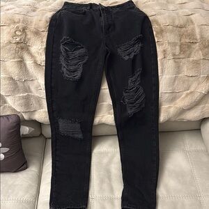 BDG Black Distressed Skinny Jeans